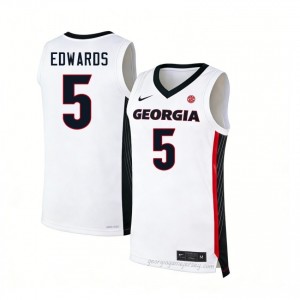 #5 Anthony Edwards White Georgia Men Stitched Jersey | Exclusive Hoops Apparel 66677099