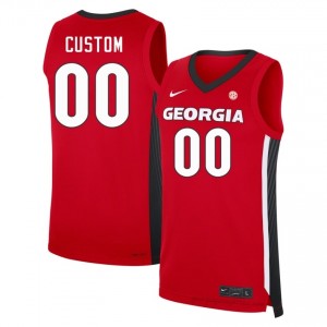 Custom #00 Red UGA Bulldogs Men Basketball Jersey | Premium Stitched Edition 37694332