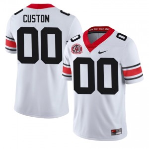 Georgia Custom #00 1980 National Champions 40th Anniversary Jersey | Collegiate White Men Football Uniform 57521700