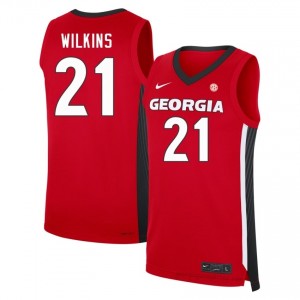 Dominique Wilkins #21 Red UGA Bulldogs Men Basketball Jersey | Premium Stitched Edition 16783791