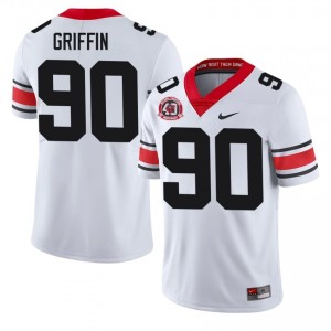 Georgia Elijah Griffin #90 1980 National Champions 40th Anniversary Jersey | Collegiate White Men Football Uniform 52097080