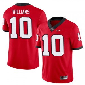 Elyiss Williams #10 Red Georgia Bulldogs Men Football High School Jersey | Premium Stitched Edition 25864383