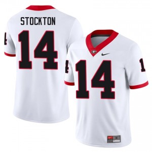 White Gunner Stockton #14 UGA Bulldogs Men Football Gameday Jersey | NCAA Official Look 13465554