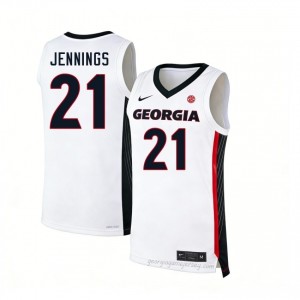#21 Jake Wilkins White Georgia Bulldogs Men Stitched Jersey | Exclusive Hoops Apparel 23223921