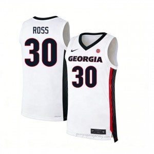 #30 Jordan Ross White UGA Men Stitched Jersey | Exclusive Hoops Apparel 11527272