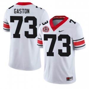 Juan Gaston #73 1980 National Champions 40th Anniversary White Georgia Men Football NCAA Jersey | Premium Stitched Edition 51787443