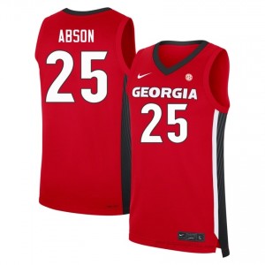Justin Abson #25 Red UGA Men Basketball Jersey | Premium Stitched Edition 30336808