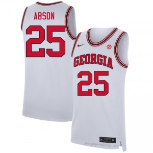 Georgia Bulldogs Justin Abson #25 Team Jersey | Collegiate White Men Basketball Uniform 50408422