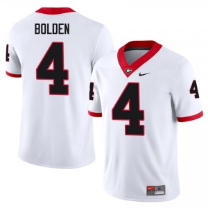 KJ Bolden #4 White UGA Bulldogs Men Football College Jersey | Premium Stitched Edition 80269694