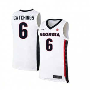 #6 Kanon Catchings White Georgia Bulldogs Men Stitched Jersey | Exclusive Hoops Apparel 60349283