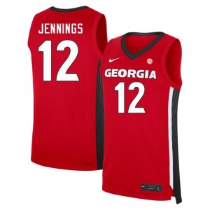 Markel Jennings #12 Red Georgia Bulldogs Men Basketball Jersey | Premium Stitched Edition 26709702
