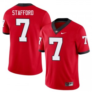 Matthew Stafford #7 Red Georgia Bulldogs Men Football High School Jersey | Premium Stitched Edition 22324833