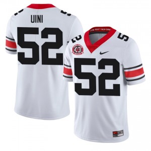 Michael Uini #52 1980 National Champions 40th Anniversary White Georgia Men Football NCAA Jersey | Premium Stitched Edition 92932506