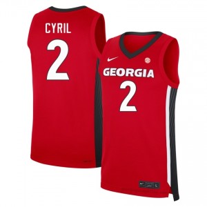 Somtochukwu Cyril #2 Red UGA Men Basketball Jersey | Premium Stitched Edition 29538827