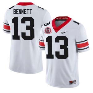 Stetson Bennett #13 1980 National Champions 40th Anniversary White Georgia Men Football NCAA Jersey | Premium Stitched Edition 93043592