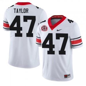 Will Taylor #47 1980 National Champions 40th Anniversary White Georgia Men Football NCAA Jersey | Premium Stitched Edition 12128927