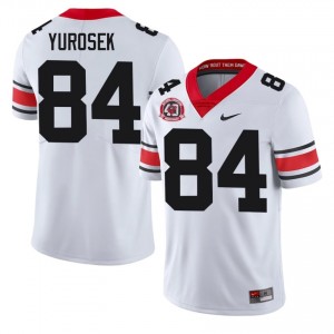 Georgia Ben Yurosek #84 1980 National Champions 40th Anniversary Jersey | Collegiate White Men Football Uniform 54128994