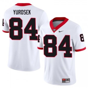 #84 Ben Yurosek White UGA Bulldogs Men Stitched College Jersey | Exclusive Football Apparel 60194133