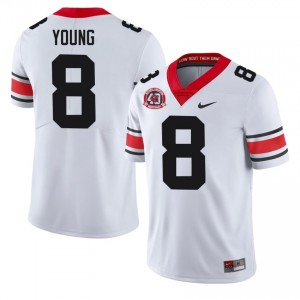 Georgia Colbie Young #8 1980 National Champions 40th Anniversary Jersey | Collegiate White Men Football Uniform 15998402