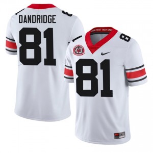 Georgia Craig Dandridge #81 1980 National Champions 40th Anniversary Jersey | Collegiate White Men Football Uniform 91560952