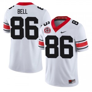 Georgia Dillon Bell #86 1980 National Champions 40th Anniversary Jersey | Collegiate White Men Football Uniform 80441159