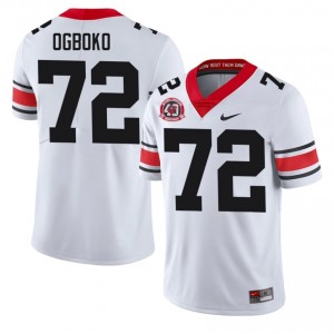 Ekene Ogboko #72 1980 National Champions 40th Anniversary White Georgia Men Football NCAA Jersey | Premium Stitched Edition 47370547