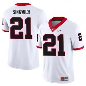 #21 Frank Sinkwich White UGA Bulldogs Men Stitched College Jersey | Exclusive Football Apparel 38575165