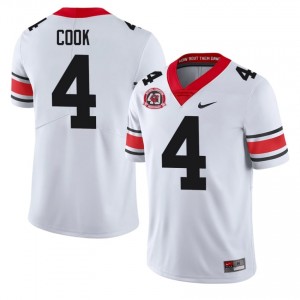 #4 James Cook White Georgia 1980 National Champions 40th Anniversary Men Stitched NCAA Jersey | Exclusive Football Apparel 80857872