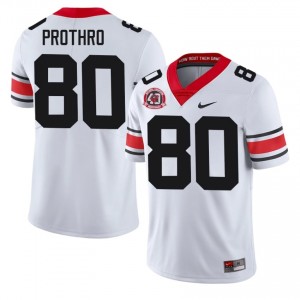 Georgia Kaiden Prothro #80 1980 National Champions 40th Anniversary Jersey | Collegiate White Men Football Uniform 21543926