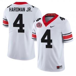 Mecole Hardman Jr. #4 1980 National Champions 40th Anniversary White Georgia Men Football NCAA Jersey | Premium Stitched Edition 42495217