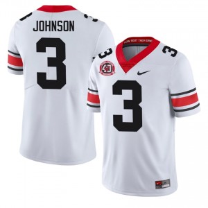 #3 Quintavius Johnson White Georgia 1980 National Champions 40th Anniversary Men Stitched NCAA Jersey | Exclusive Football Apparel 86082856