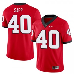 #40 Theron Sapp Red Georgia Bulldogs Men Stitched High School Jersey | Exclusive Football Apparel 93460759