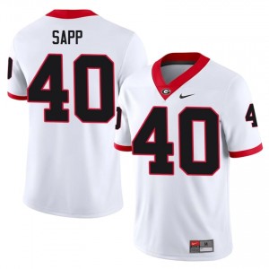 White Theron Sapp #40 UGA Bulldogs Men Football Gameday Jersey | NCAA Official Look 43909089