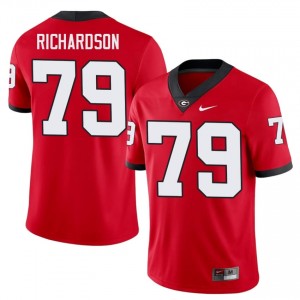 Georgia Bulldogs TyQuez Richardson #79 Jersey | Collegiate Red Men Football Uniform 34805063
