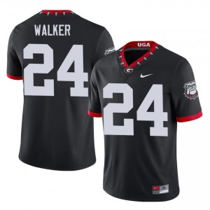 Dawgs Bo Walker #24 Mascot 100th Anniversary Jersey | Collegiate Black Men Football Uniform 14644057