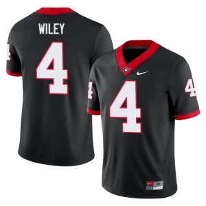 #4 CJ Wiley Black UGA Men Stitched University Jersey | Exclusive Football Apparel 52165308