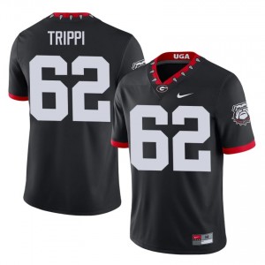 Dawgs Charley Trippi #62 Mascot 100th Anniversary Jersey | Collegiate Black Men Football Uniform 23286122