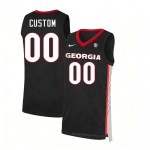 Black Custom #00 Georgia Men Basketball Gameday Jersey | NCAA Official Look 41125548