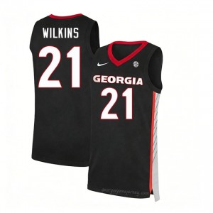 Black Dominique Wilkins #21 Georgia Men Basketball Gameday Jersey | NCAA Official Look 83148806