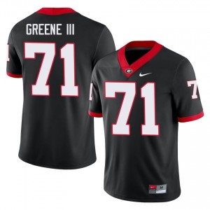 #71 Earnest Greene III Black UGA Men Stitched University Jersey | Exclusive Football Apparel 36730030
