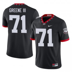 Dawgs Earnest Greene III #71 Mascot 100th Anniversary Jersey | Collegiate Black Men Football Uniform 85345702
