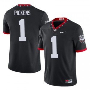 Dawgs George Pickens #1 Mascot 100th Anniversary Jersey | Collegiate Black Men Football Uniform 54338520