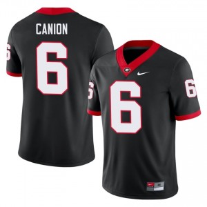 Isiah Canion #6 Black UGA Men Football University Jersey | Premium Stitched Edition 66342417