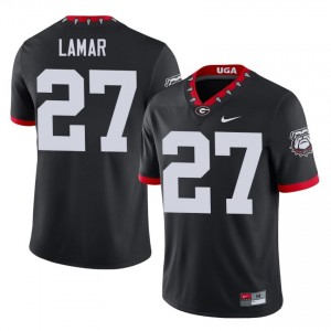 Dawgs Jae Lamar #27 Mascot 100th Anniversary Jersey | Collegiate Black Men Football Uniform 83111871