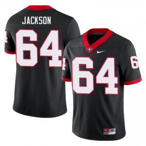 #64 Jahzare Jackson Black UGA Men Stitched University Jersey | Exclusive Football Apparel 63440500