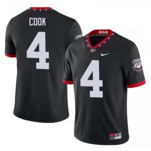 Black James Cook #4 Dawgs Men Football Mascot 100th Anniversary Gameday Jersey | NCAA Official Look 88545810