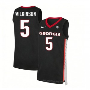 Black Jeremiah Wilkinson #5 UGA Men Basketball Gameday Jersey | NCAA Official Look 18362315