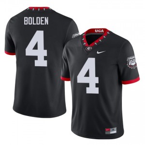 Dawgs KJ Bolden #4 Mascot 100th Anniversary Jersey | Collegiate Black Men Football Uniform 79988736