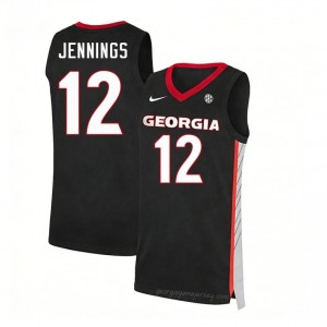 Black Markel Jennings #12 UGA Men Basketball Gameday Jersey | NCAA Official Look 52054691
