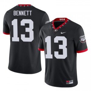 #13 Stetson Bennett Black Dawgs Mascot 100th Anniversary Men Stitched Player Jersey | Exclusive Football Apparel 75745676